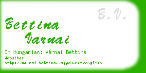 bettina varnai business card
